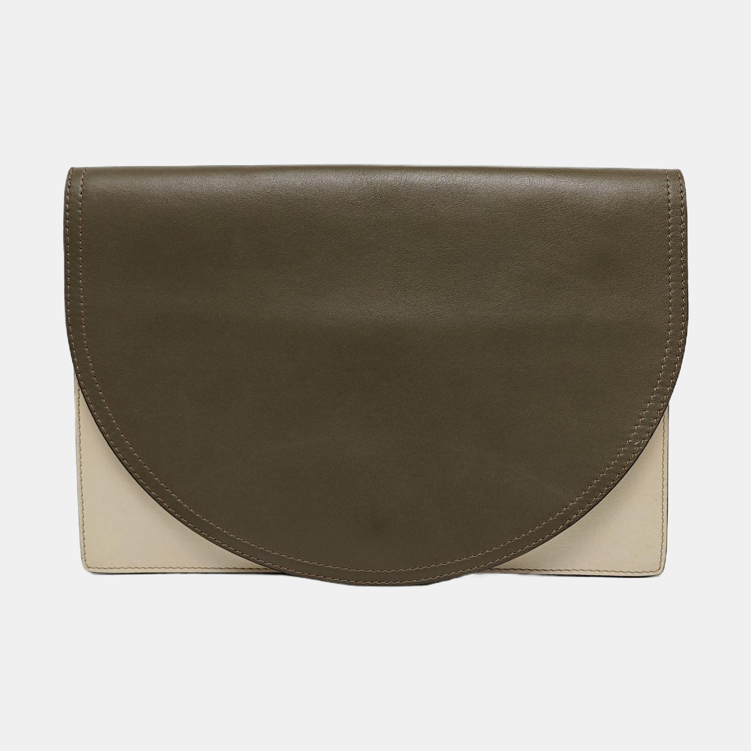 Calfskin Clutch Brown