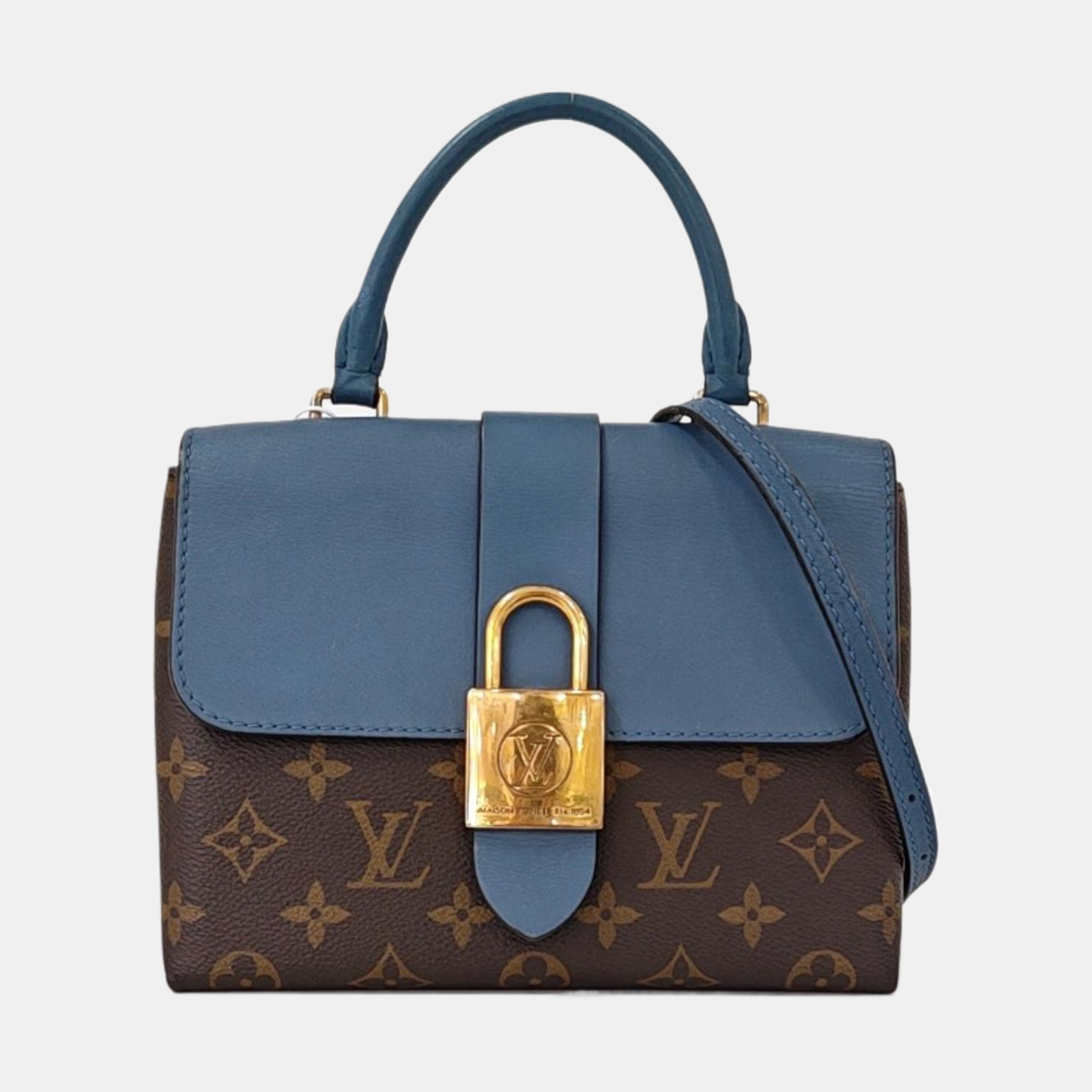 Authenticated pre-owned  LOCKY BB Monogram Coated Canvas Blue - Shoulder Bag at Looply