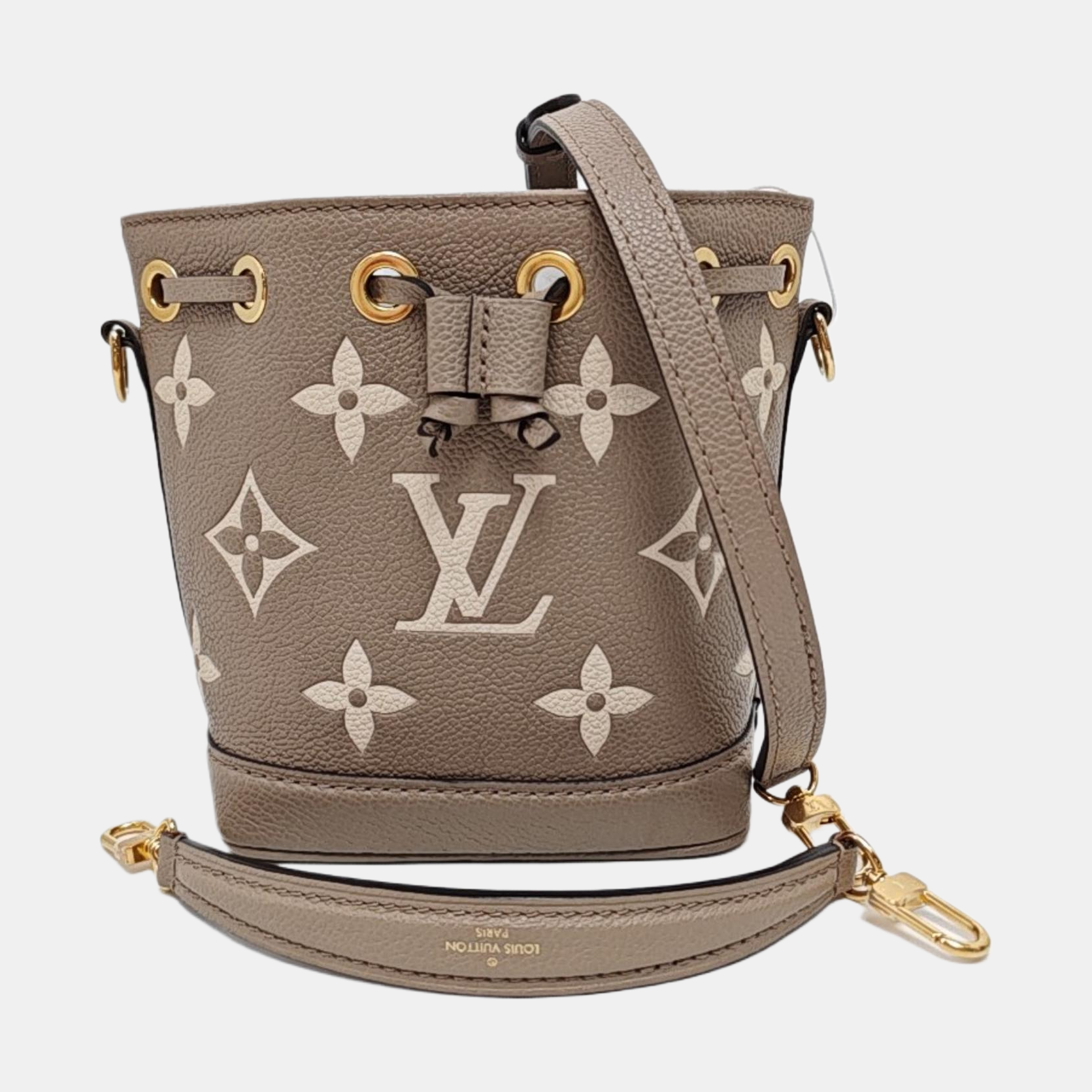 NOÉ Nano Monogram Calfskin Gray