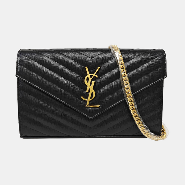 MONOGRAM Medium Chevron Calfskin Black
