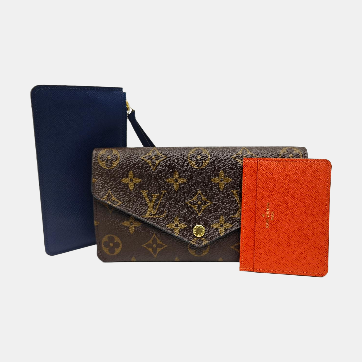 JEANNE Monogram Coated Canvas Brown Wallet