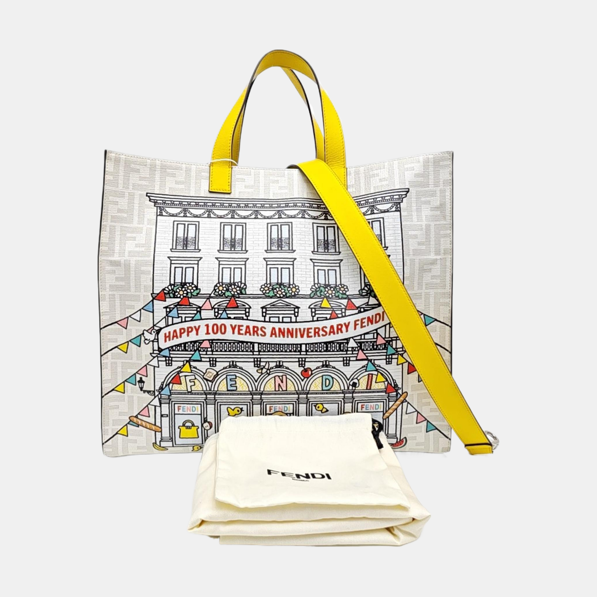 Coated Canvas Shoulder Bag Multicolor