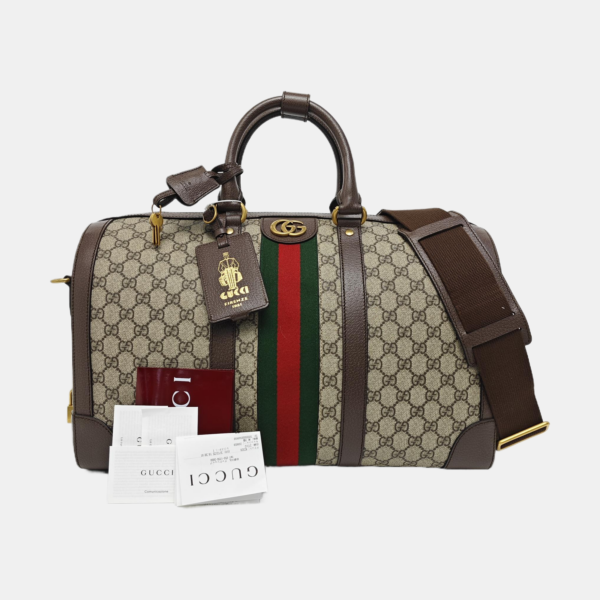 Savoy Large Monogram Coated Canvas Beige