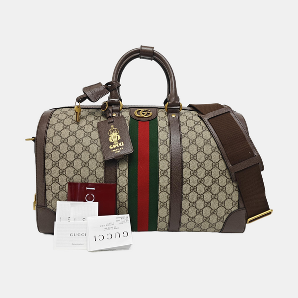 Savoy Large Monogram Coated Canvas Beige