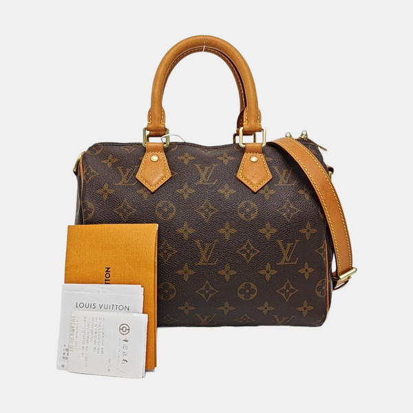 SPEEDY 25 Monogram Coated Canvas Brown