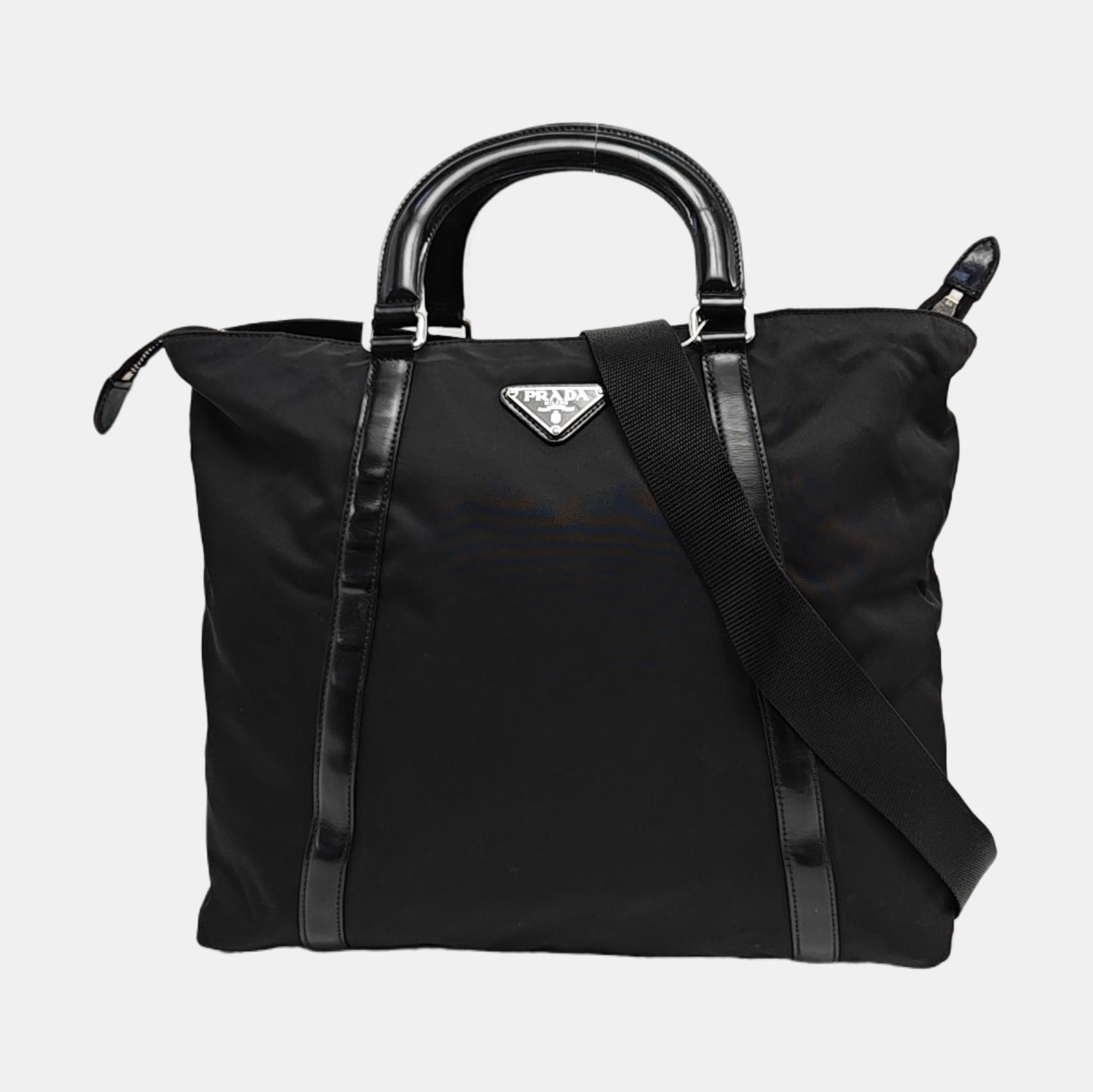 Nylon Shoulder Bag Black