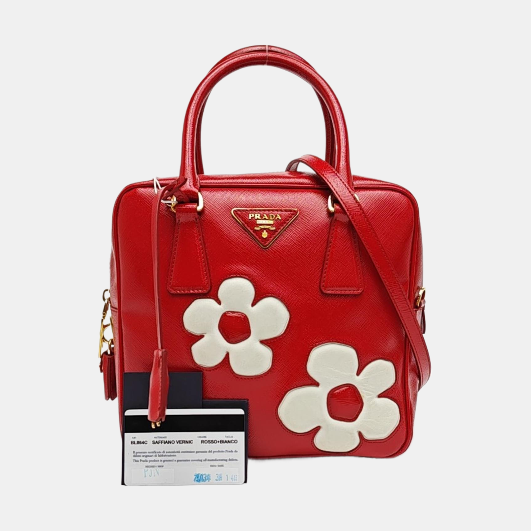 Patent Leather Shoulder Bag Red