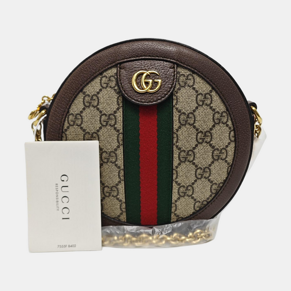 Ophidia Mini Monogram Coated Canvas Beige