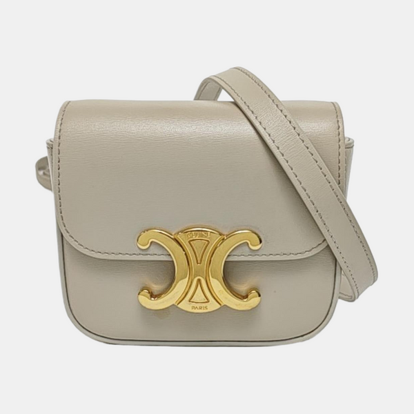 TRIOMPHE Mini Calfskin Beige
