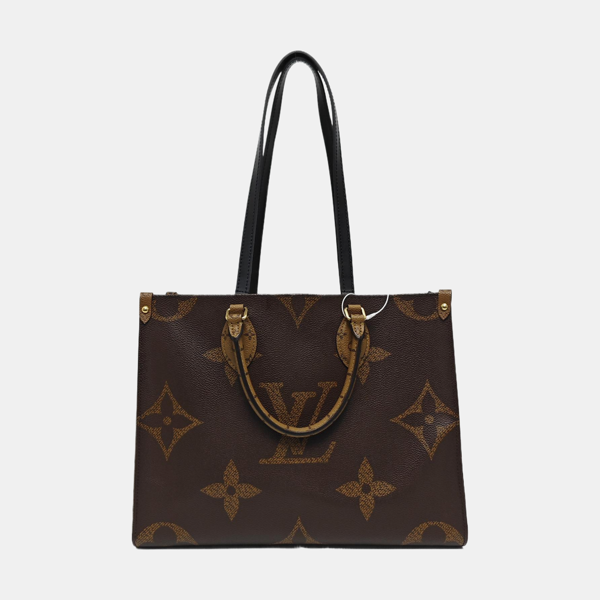 Authenticated pre-owned  ONTHEGO MM Monogram Coated Canvas Brown - Tote Bag at Looply