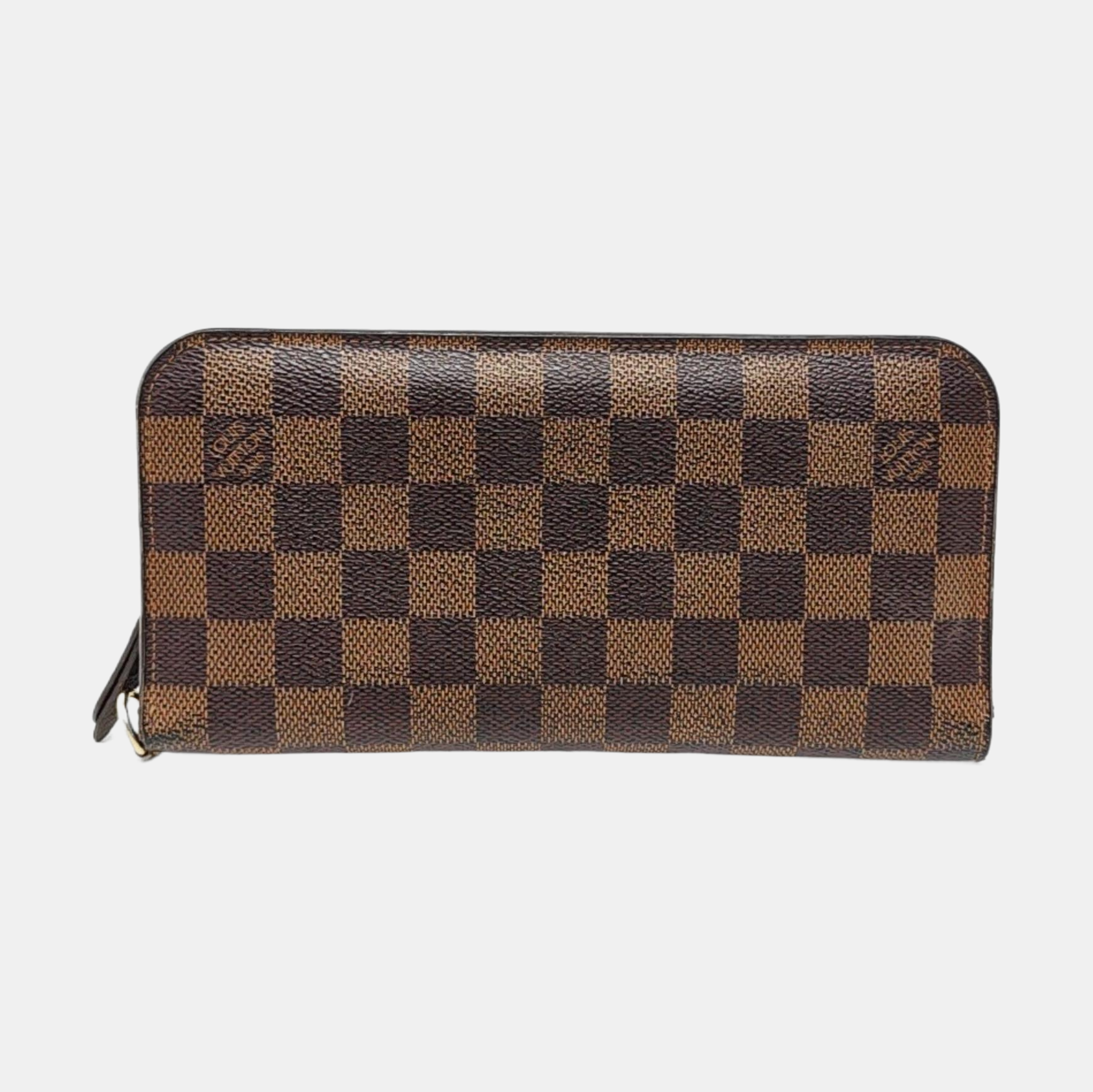 INSOLITE Damier Ebene Coated Canvas Brown Wallet