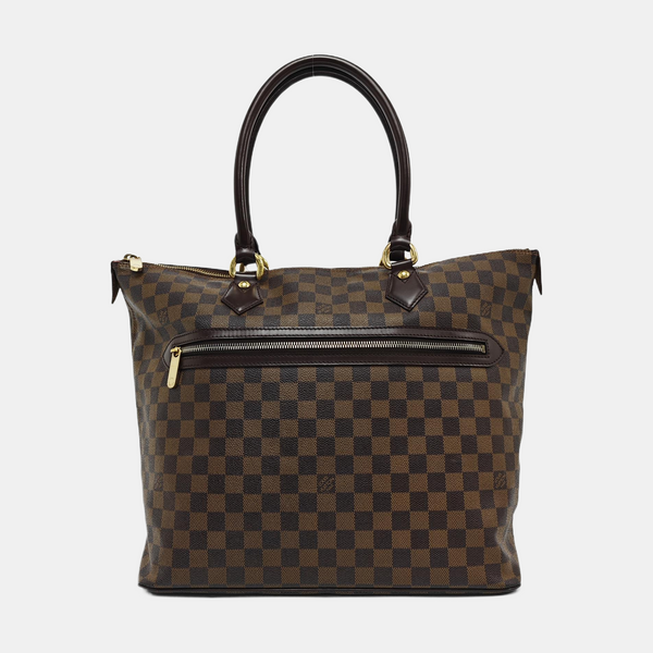 SALEYA Damier Ebene Coated Canvas Brown