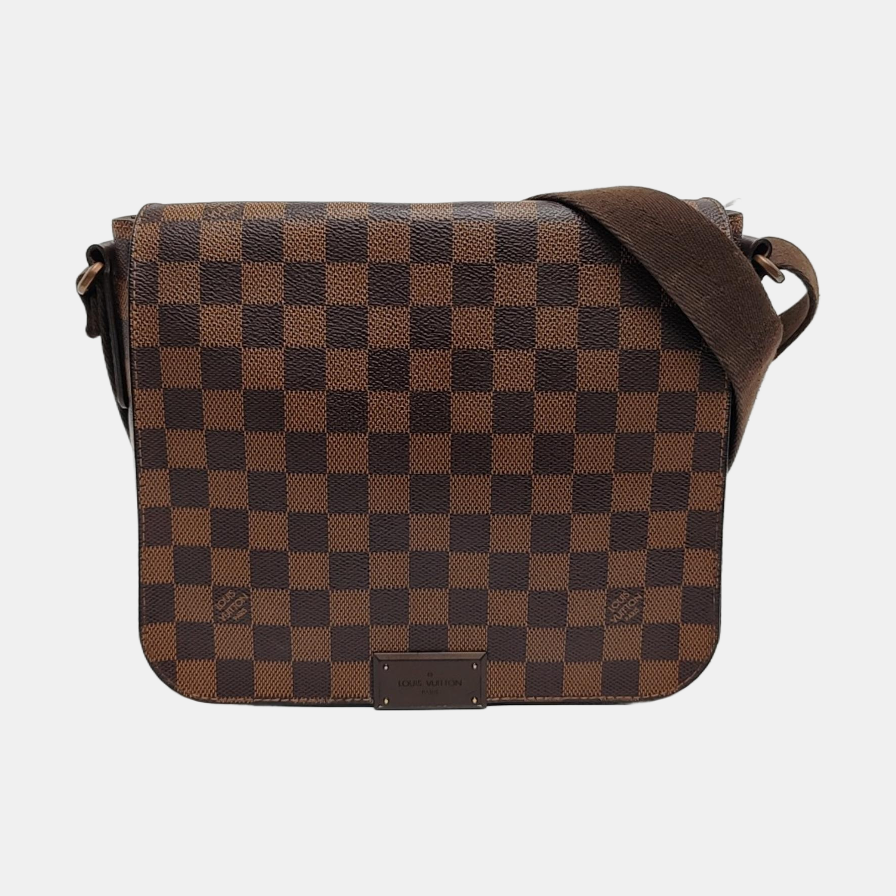 DISTRICT PM Damier Ebene Coated Canvas Brown