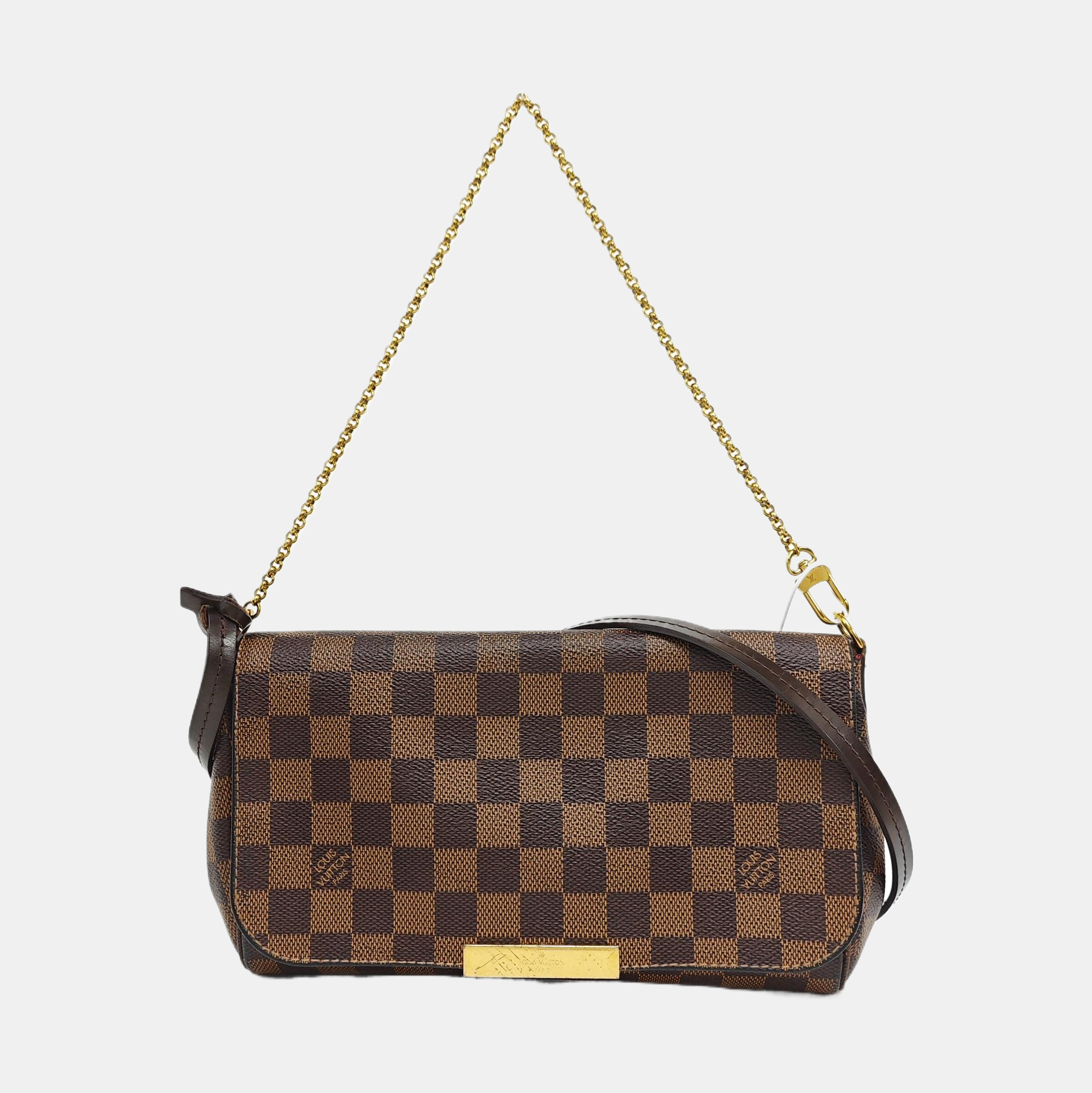 FAVORITE MM Damier Ebene Coated Canvas Brown
