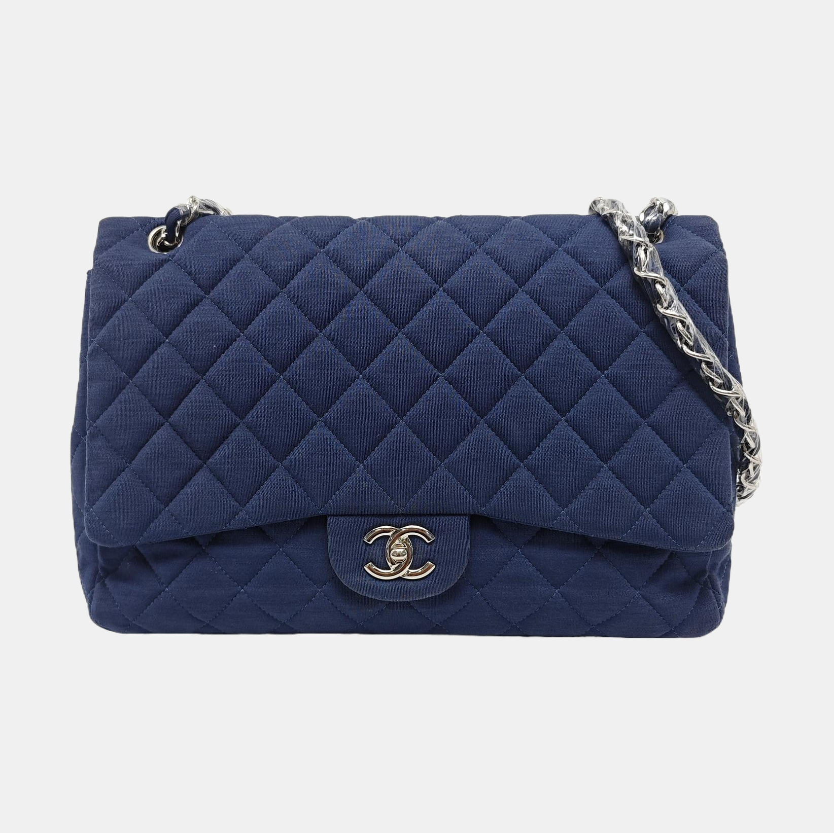 CLASSIC FLAP Jumbo Quilted Fabric Blue