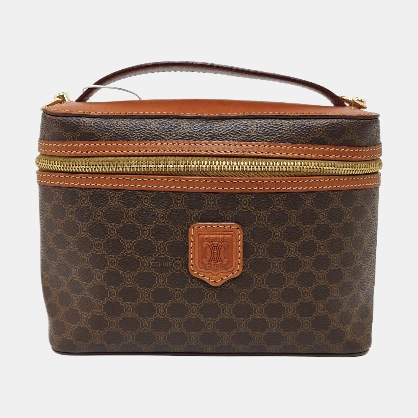 MACADAM TOP HANDLE COSMETIC BAGS Coated Canvas Brown