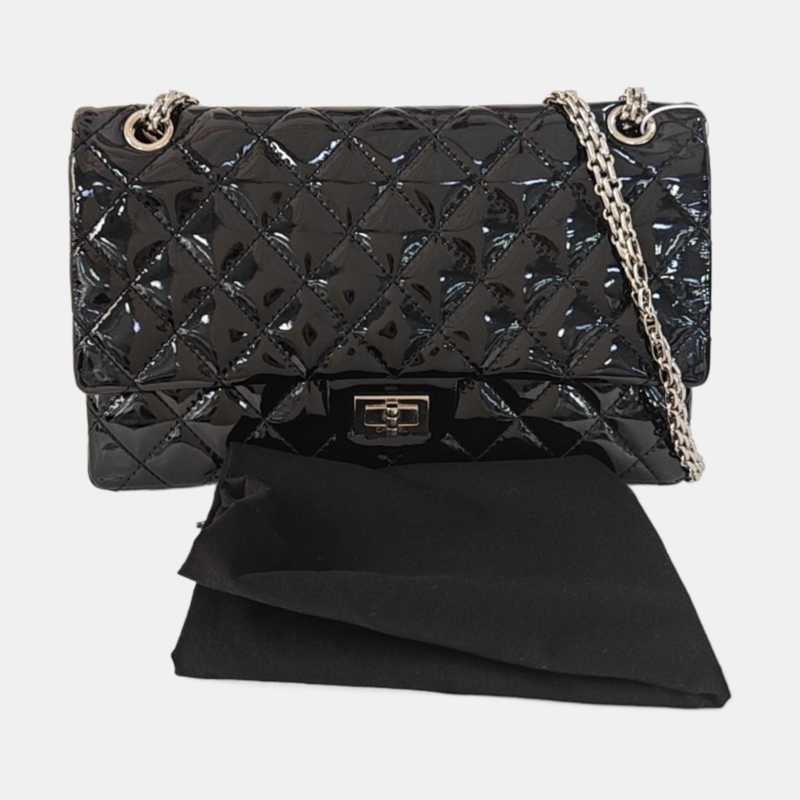 2.55 227 (jumbo) Quilted Calfskin Black