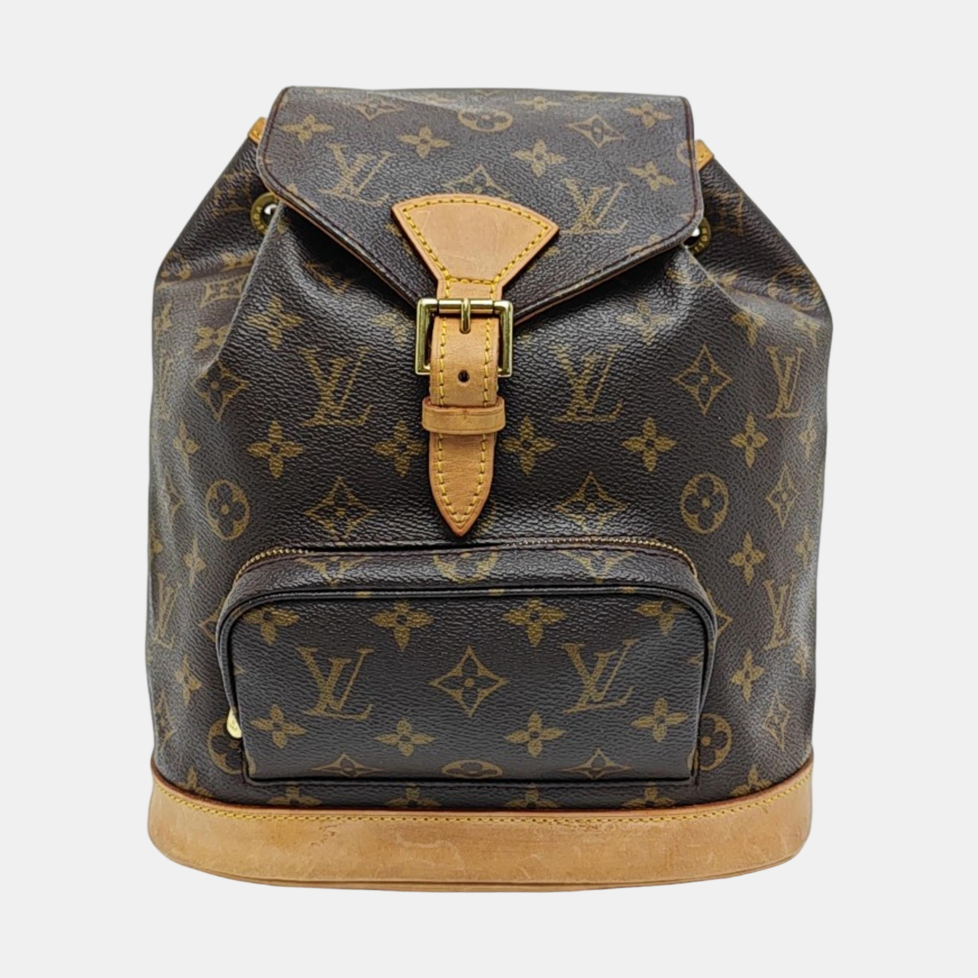 MONTSOURIS MM Monogram Coated Canvas Brown