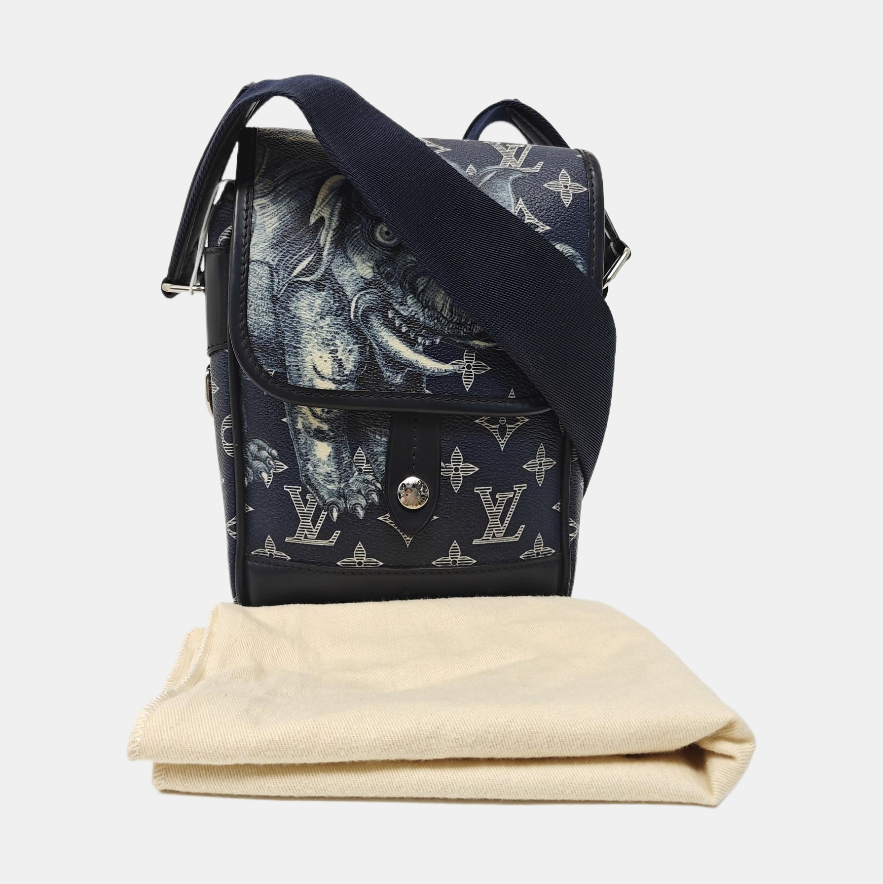 CHAPMAN SAVANE BB Monogram Coated Canvas Blue