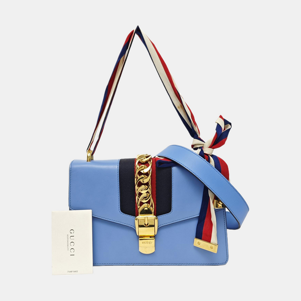 Sylvie Small Calfskin Blue