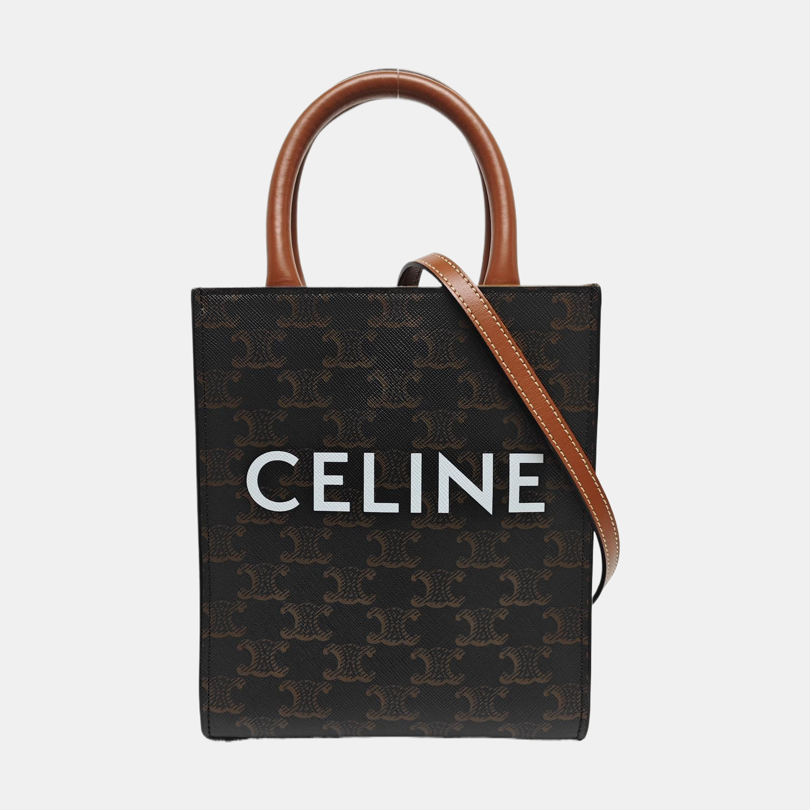 CABAS CELINE Mini Coated Canvas Brown