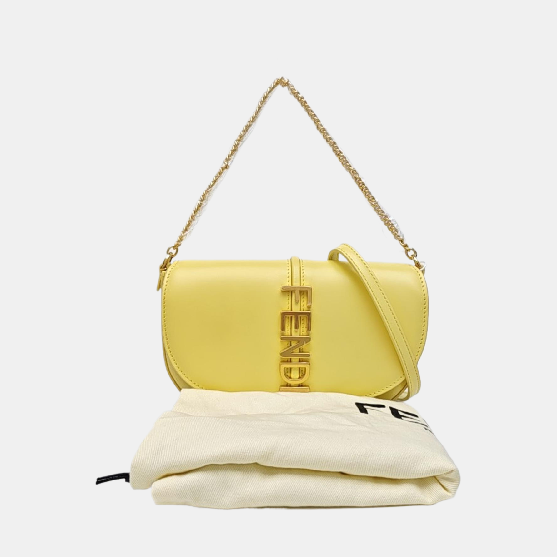 Fendigraphy Calfskin Yellow