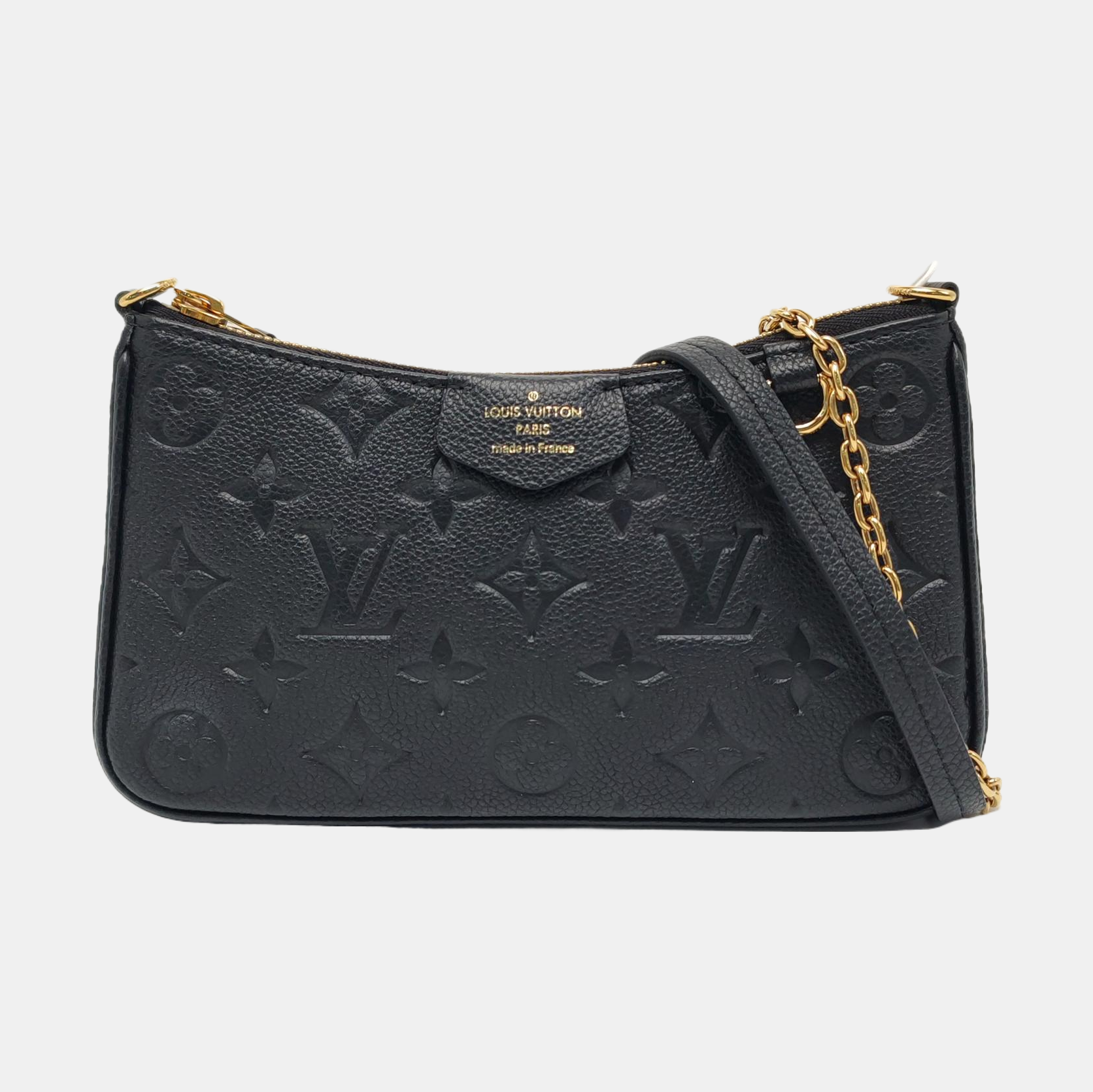 EASY POUCH ON STRAP Monogram Calfskin Black