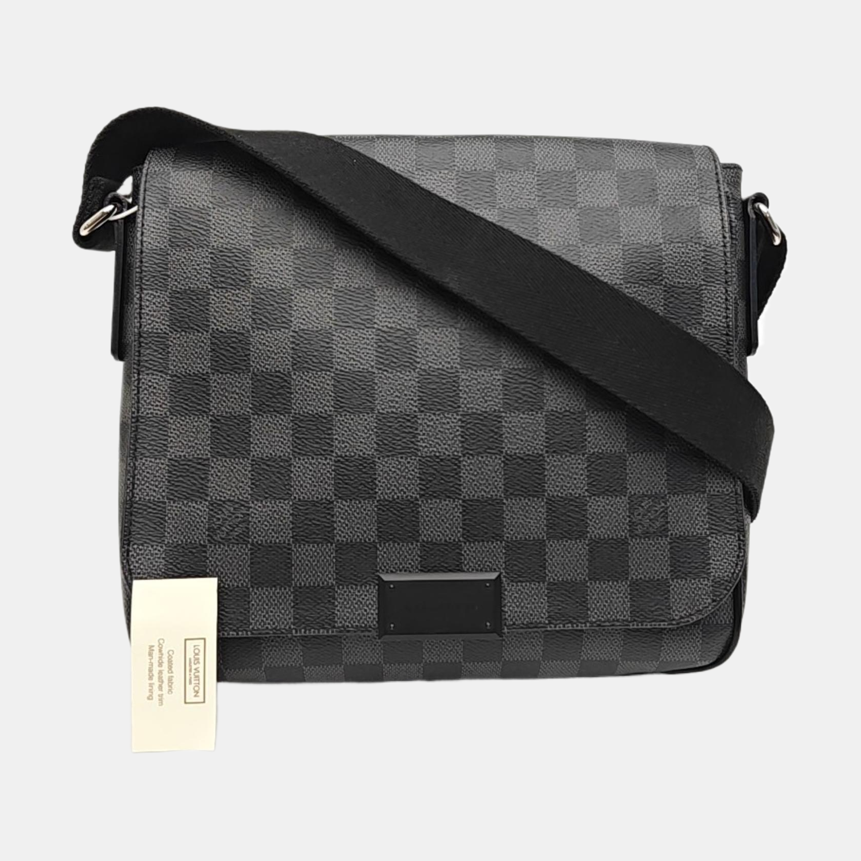 DISTRICT PM Damier Graphite Coated Canvas Gray