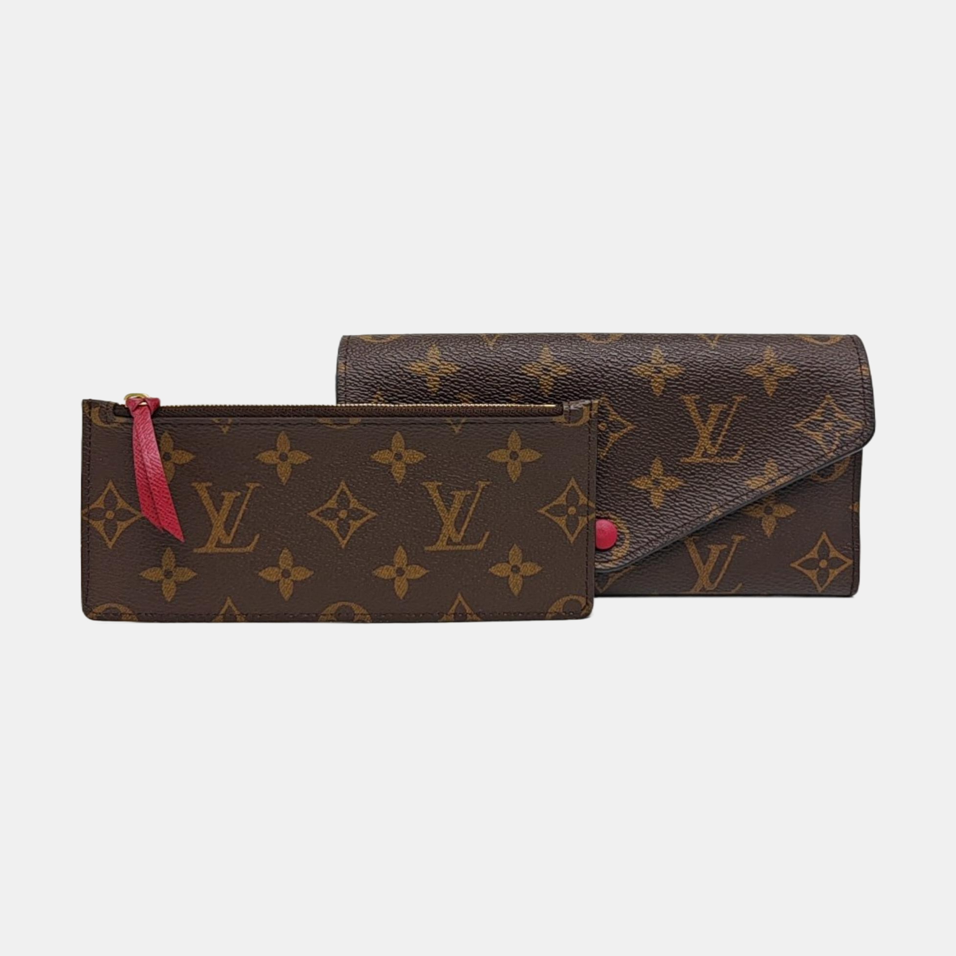 JOSÉPHINE Monogram Coated Canvas Brown Wallet