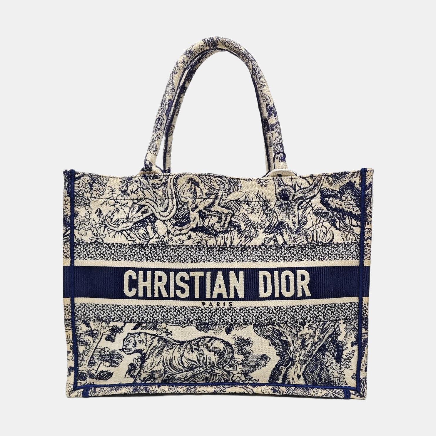 Book Tote Medium Canvas Blue