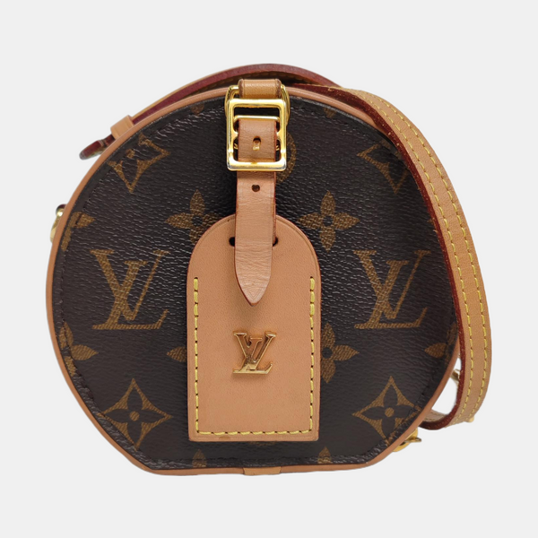 BOITE CHAPEAU Mini Monogram Coated Canvas Brown