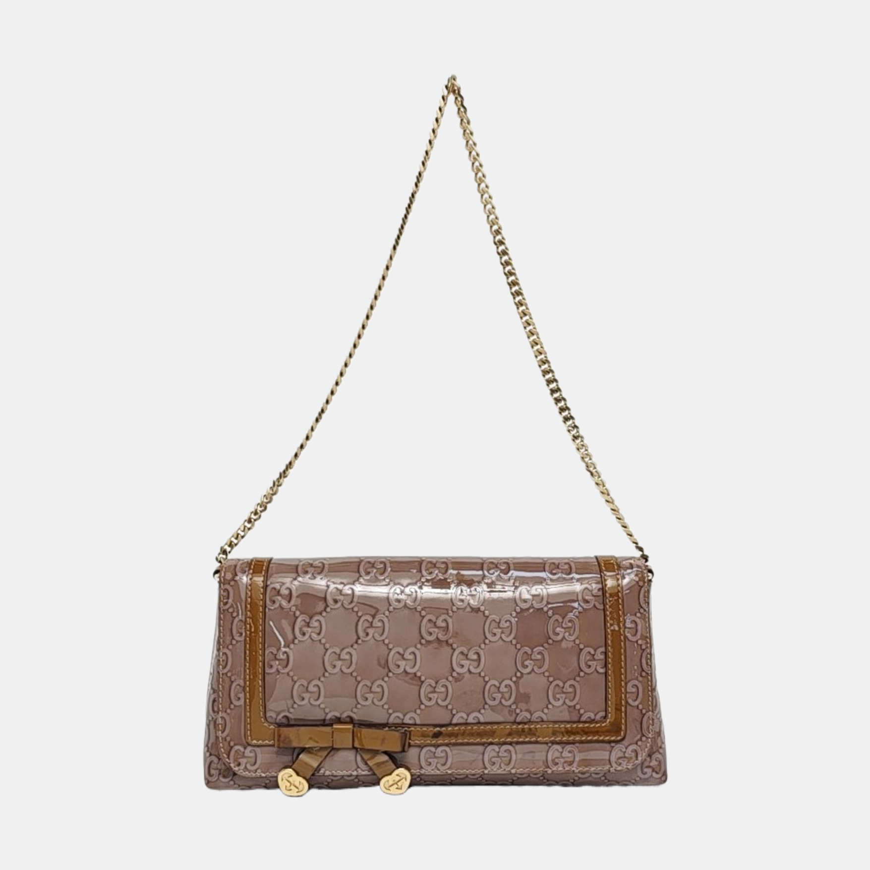Monogram Patent Leather Shoulder Bag Purple