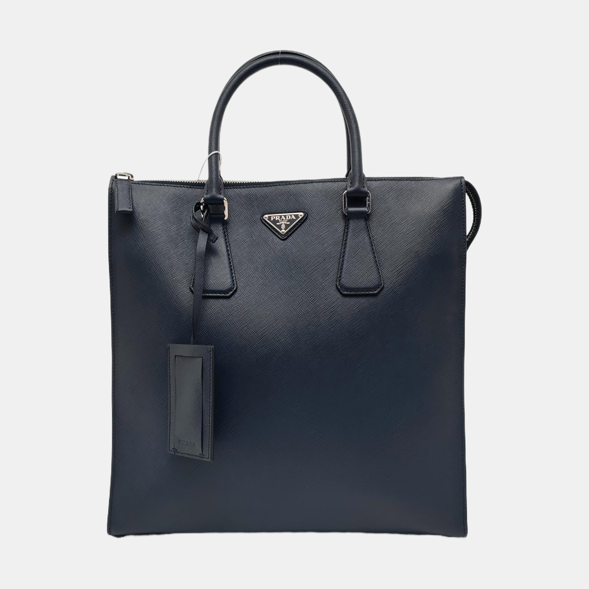 Saffiano Calfskin Top Handle Bag Blue