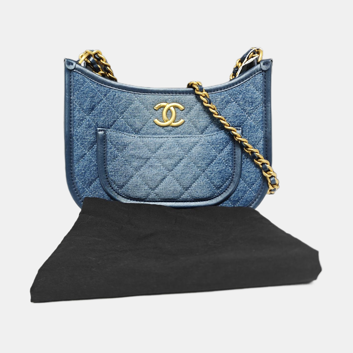 HOBO Quilted Denim Blue
