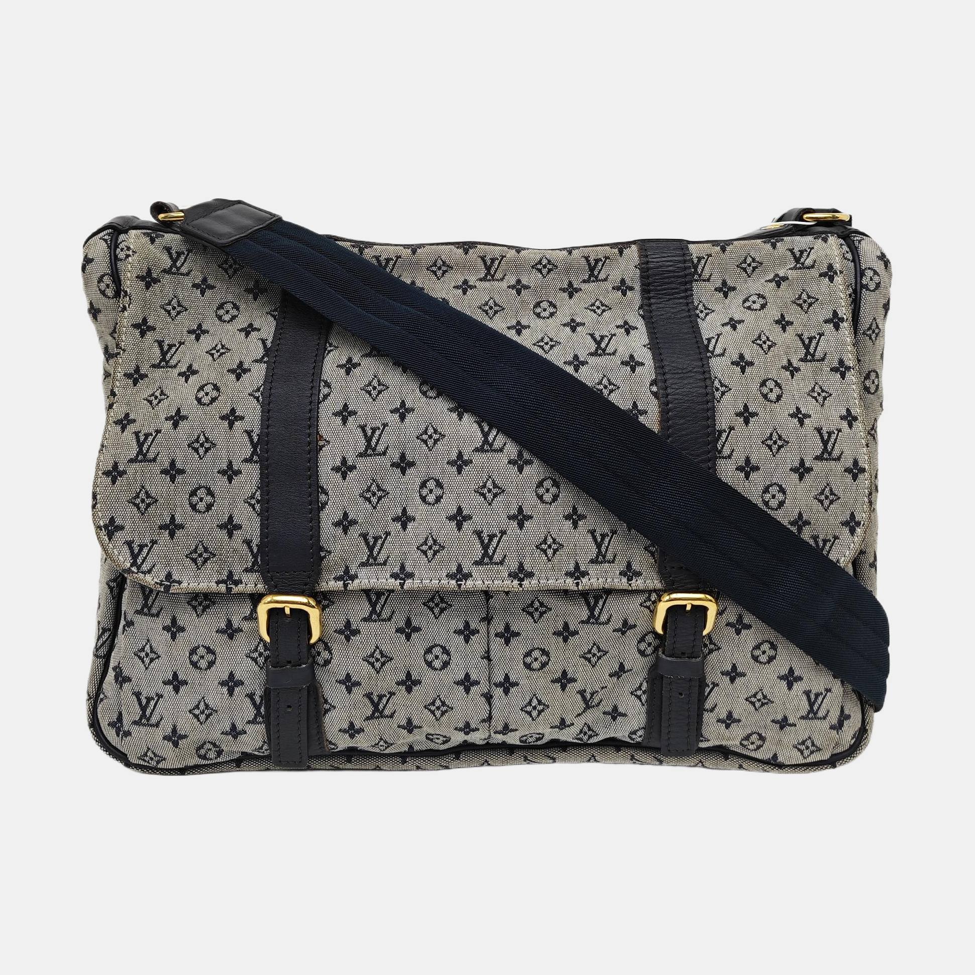 LANGER Monogram Canvas Blue