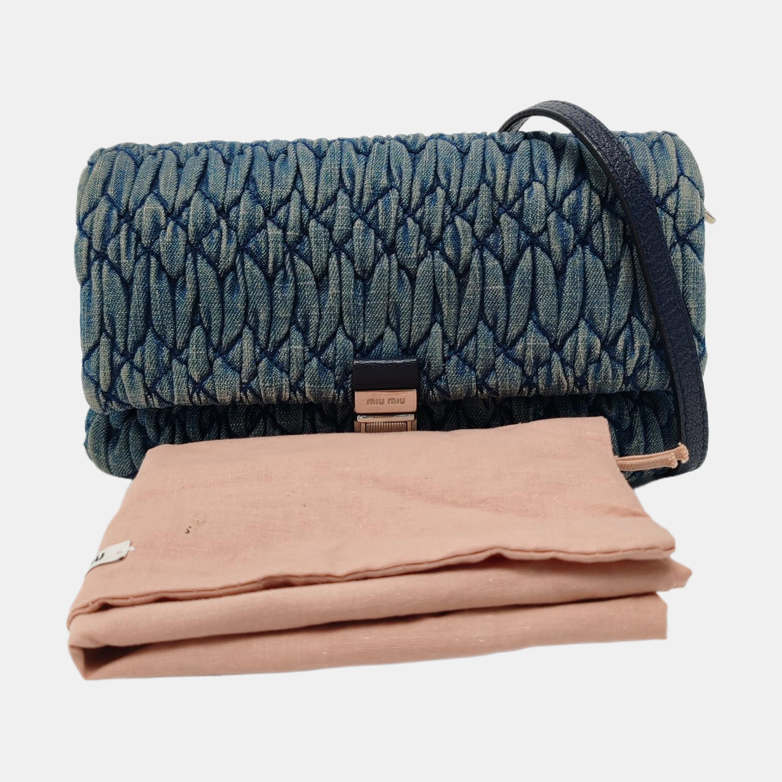 Crystal Quilted Fabric Blue