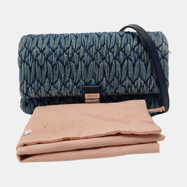 Crystal Quilted Fabric Blue