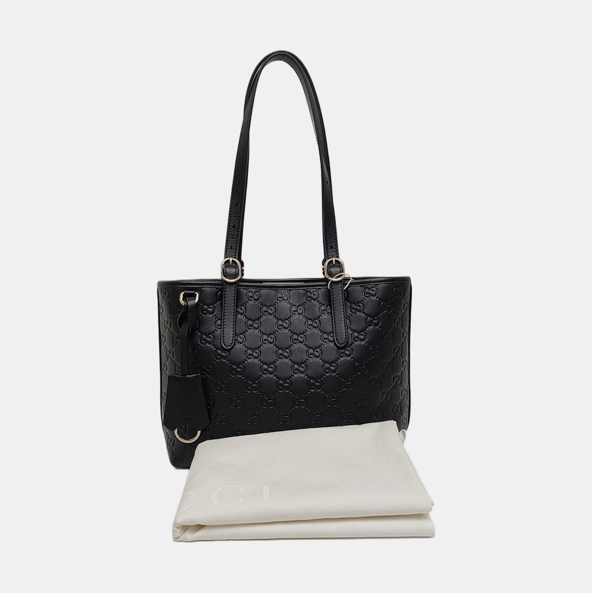 GG Emblem Medium Monogram Calfskin Black