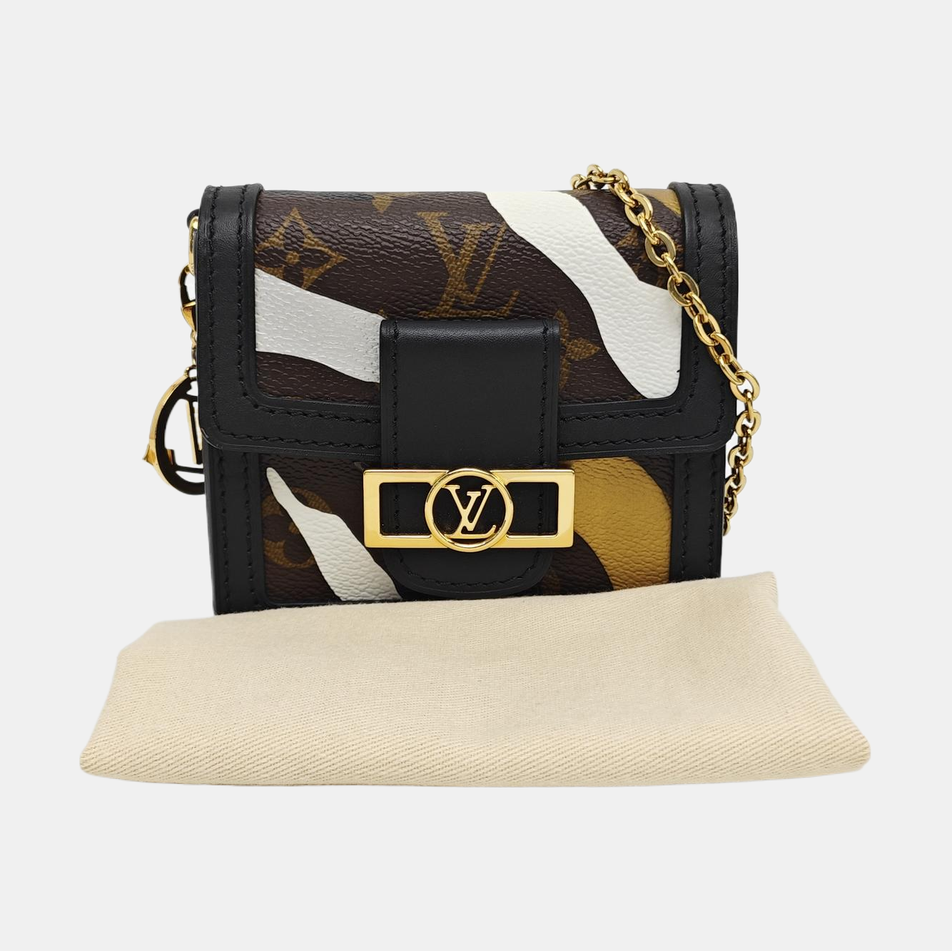 DAUPHINE BB Monogram Coated Canvas Brown