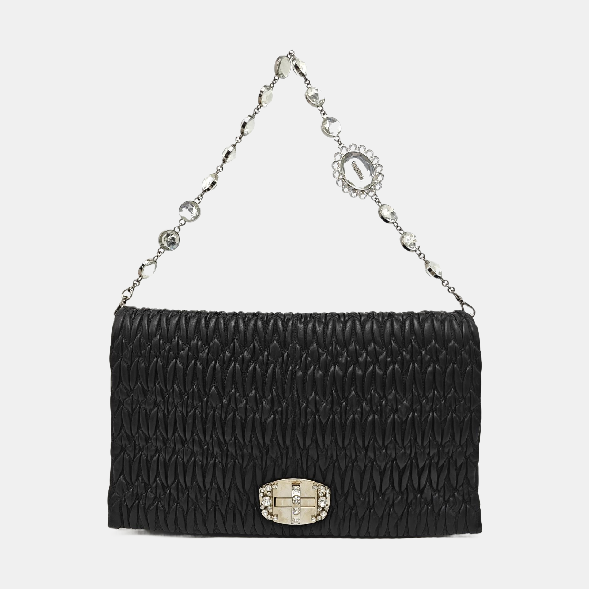Crystal Quilted Lambskin Black