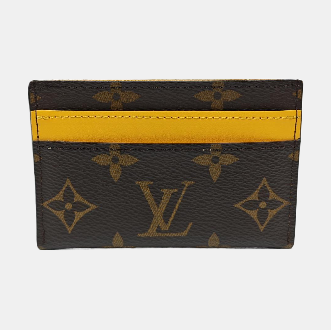 Monogram Coated Canvas Card Holder Brown