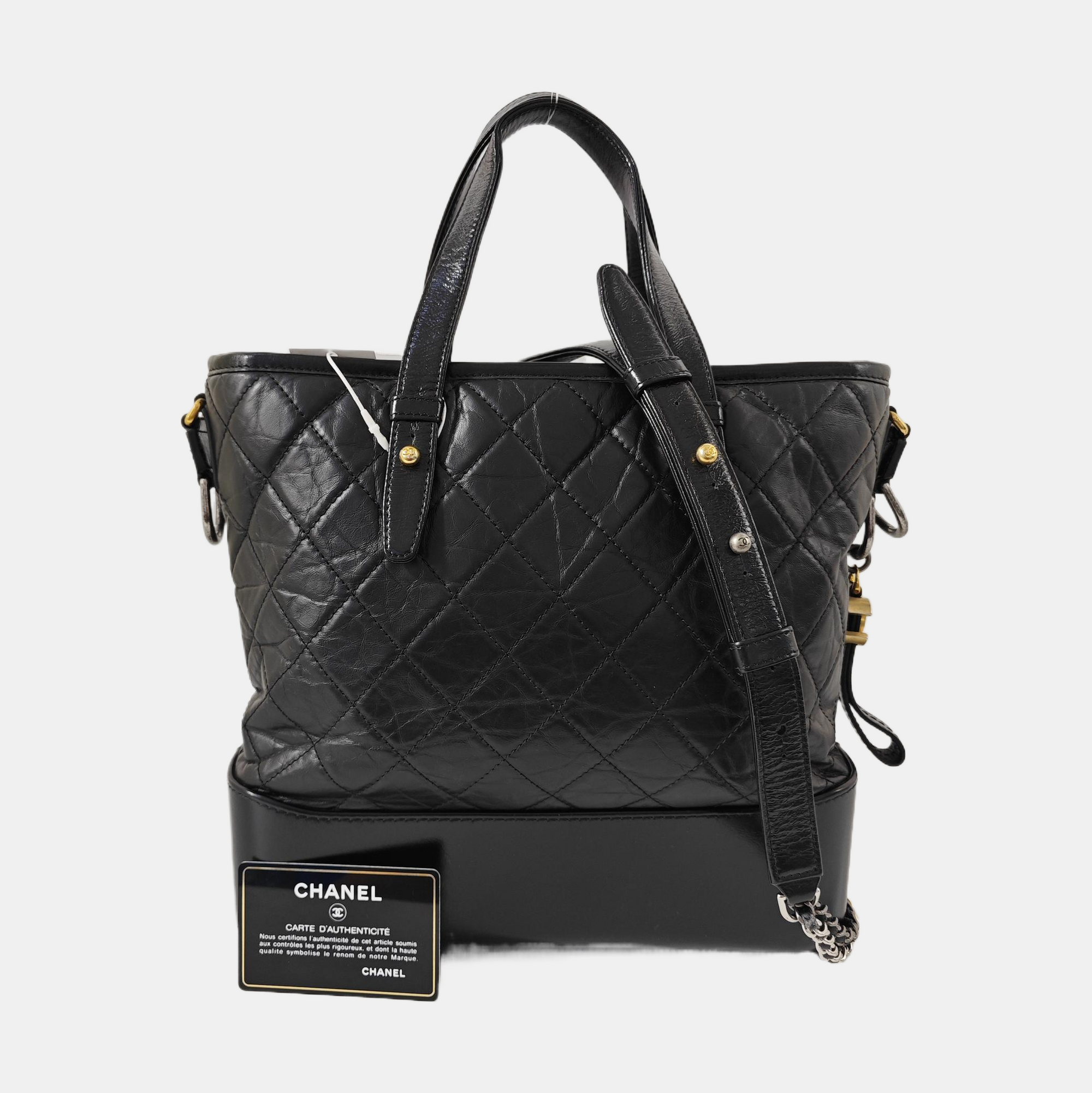 Quilted Calfskin Shoulder Bag Black