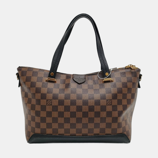 HYDE PARK Damier Ebene Coated Canvas Brown
