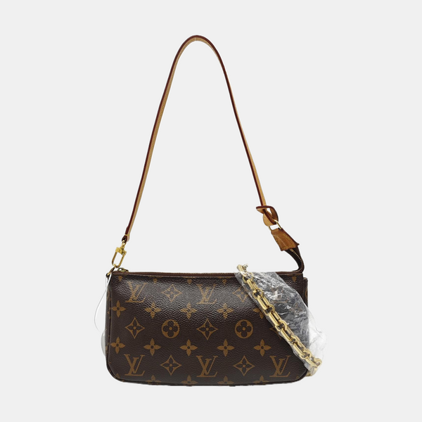 ACCESSOIRES GM Monogram Coated Canvas Brown