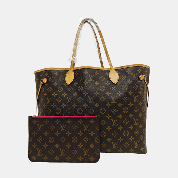 NEVERFULL GM Monogram Coated Canvas Brown