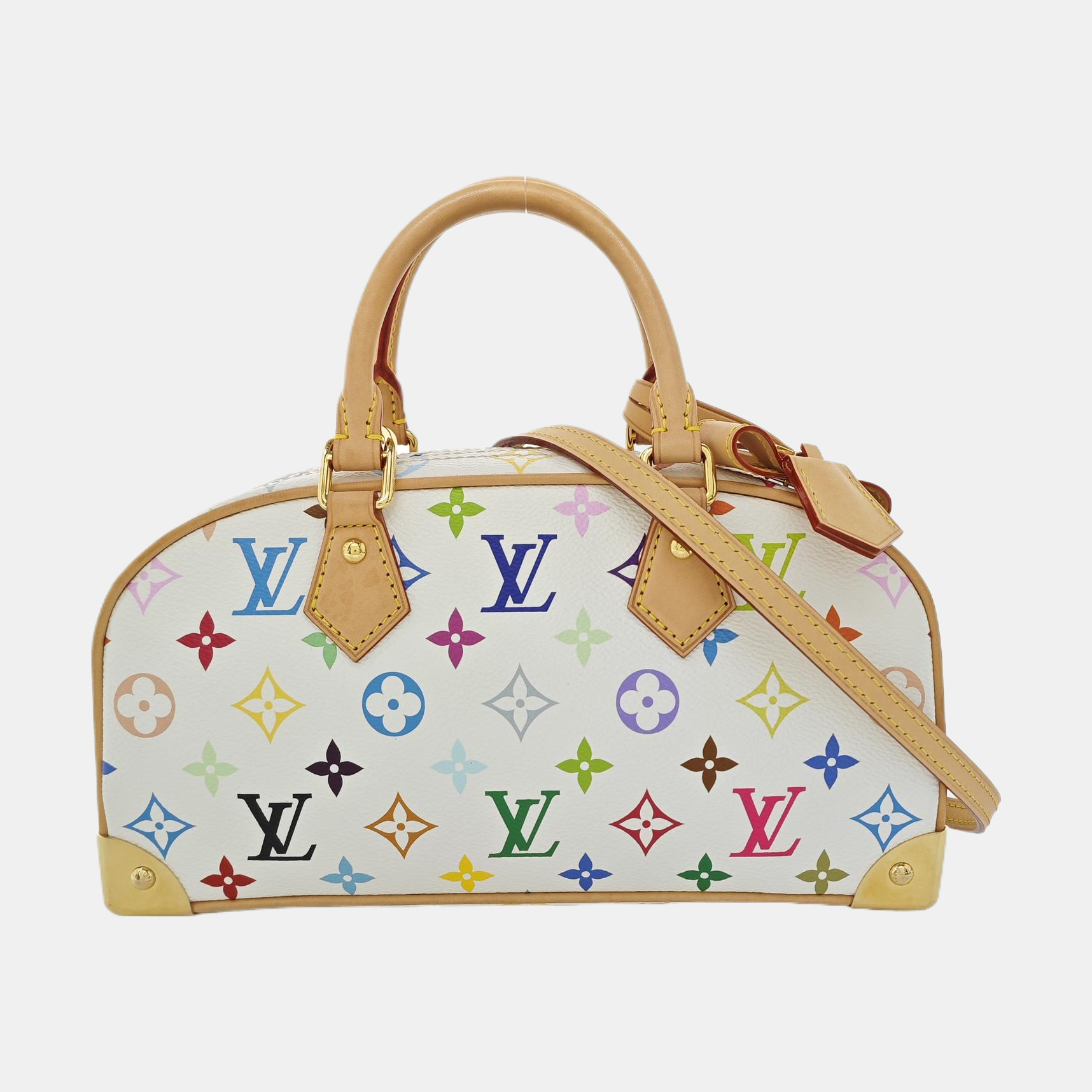 LV × TM HANDBAG EAST WEST Monogram Coated Canvas White