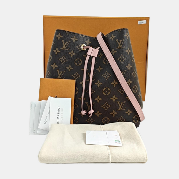 NÉONOÉ MM Monogram Coated Canvas Brown