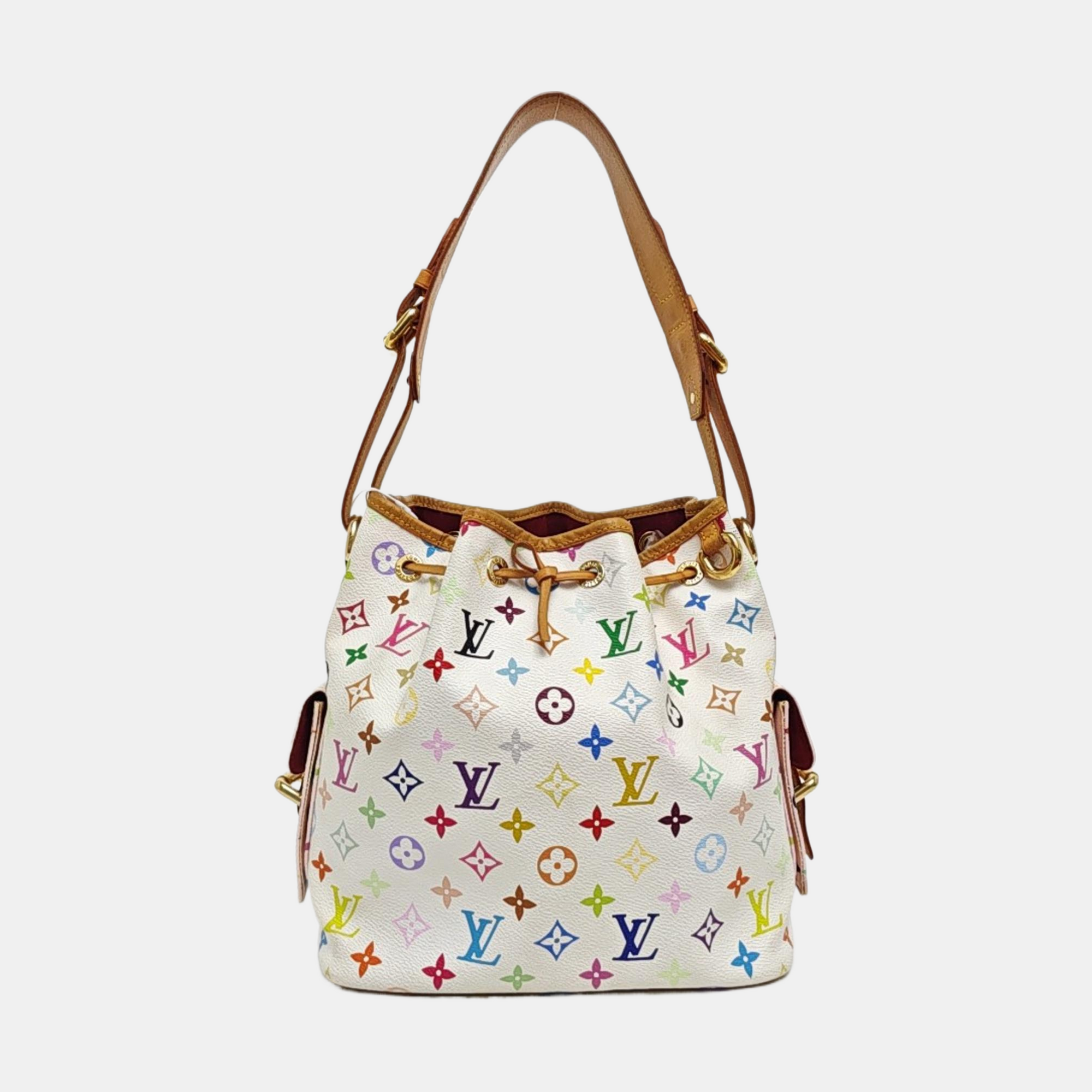 LV × TM NÉONOÉ MM Monogram Coated Canvas White