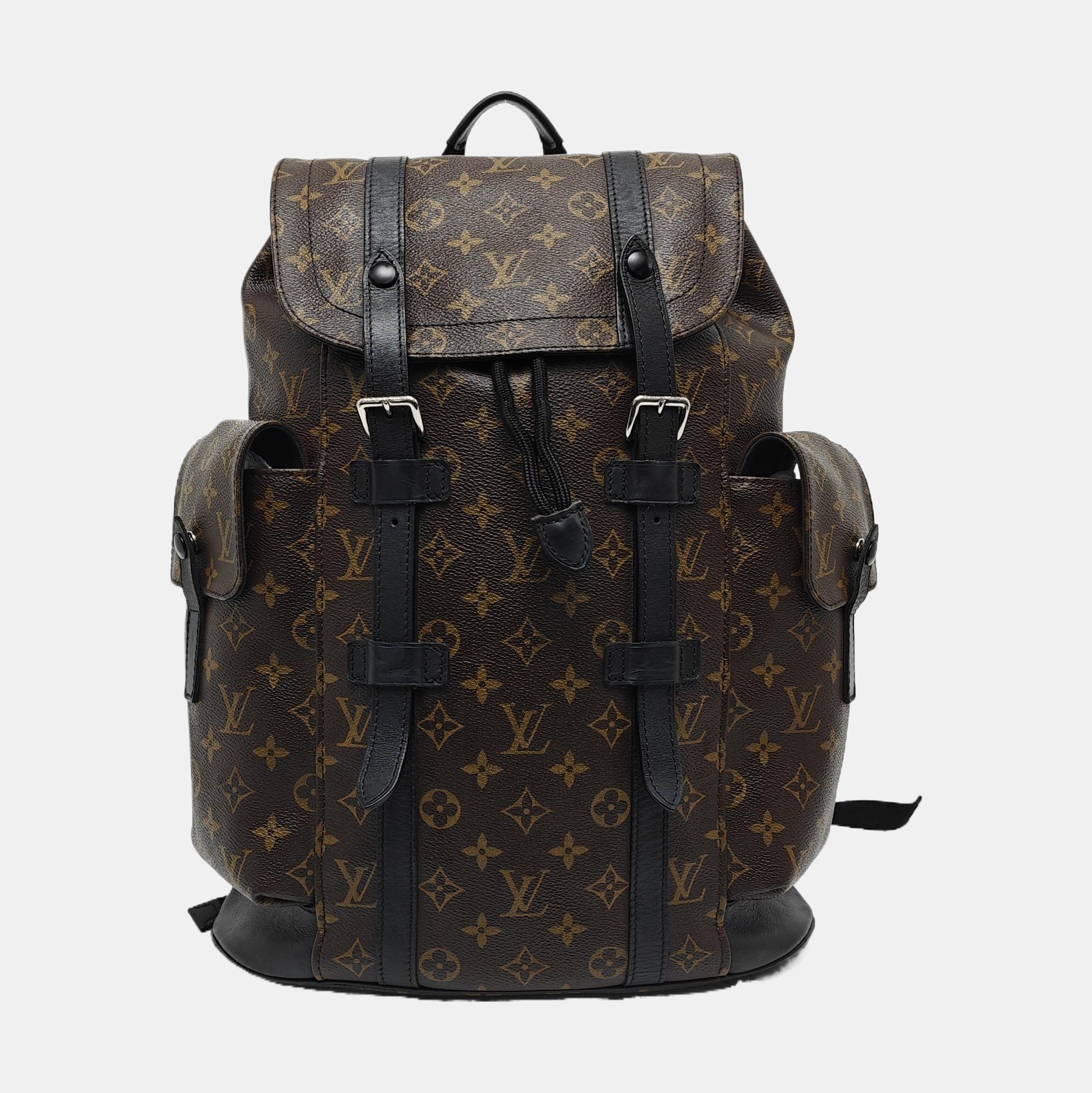 CHRISTOPHER MM Monogram Coated Canvas Brown