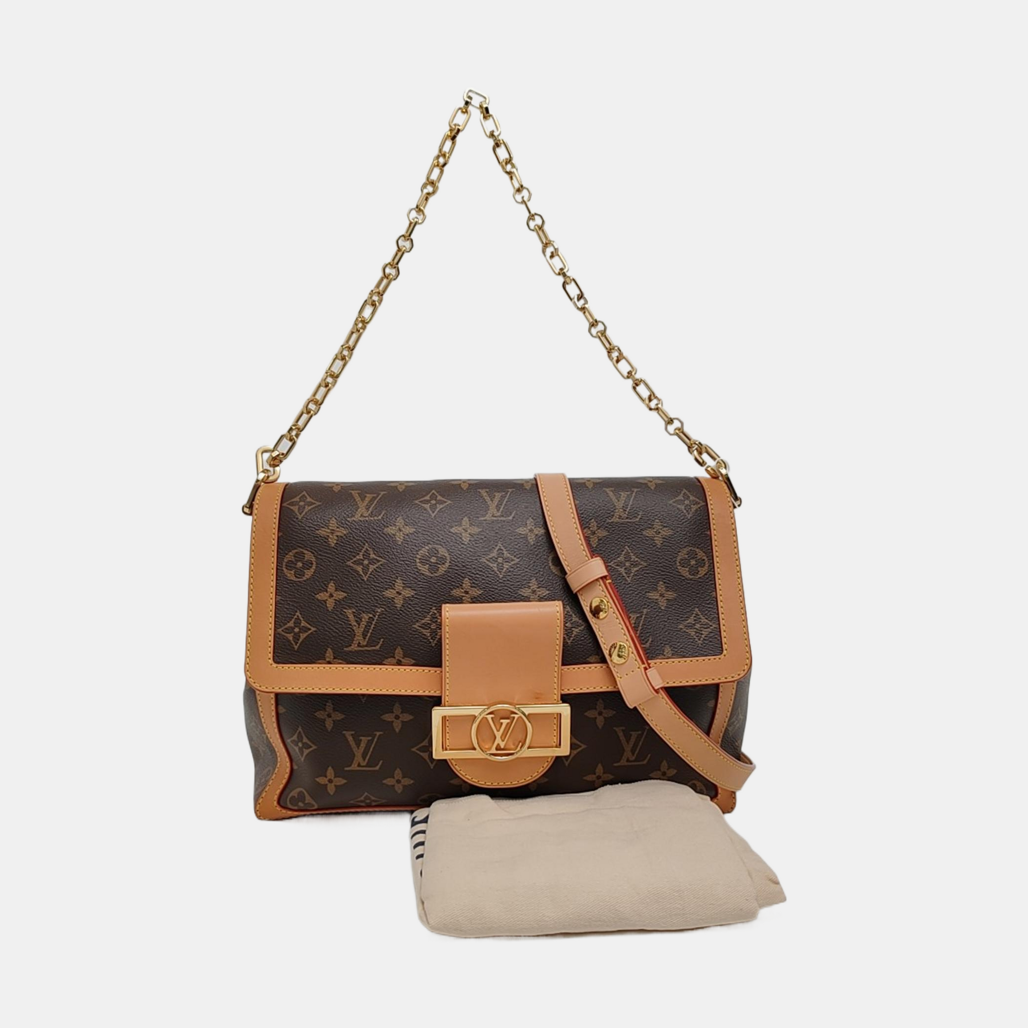 DAUPHINE GM Monogram Coated Canvas Brown
